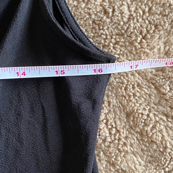 Cleo Black Sleeveless Top with Draped Neckline, Size S - Picture 6 of 7